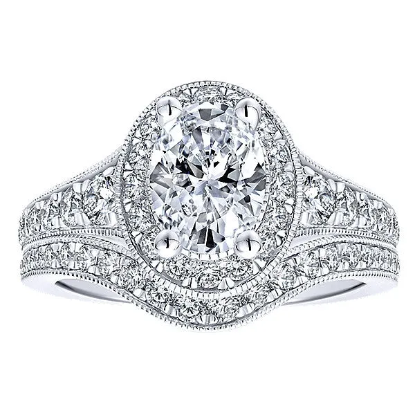 14k White Gold Empire Semi-Mount Engagement Ring