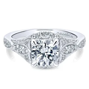 14k White Gold Empire Semi-Mount Engagement Ring