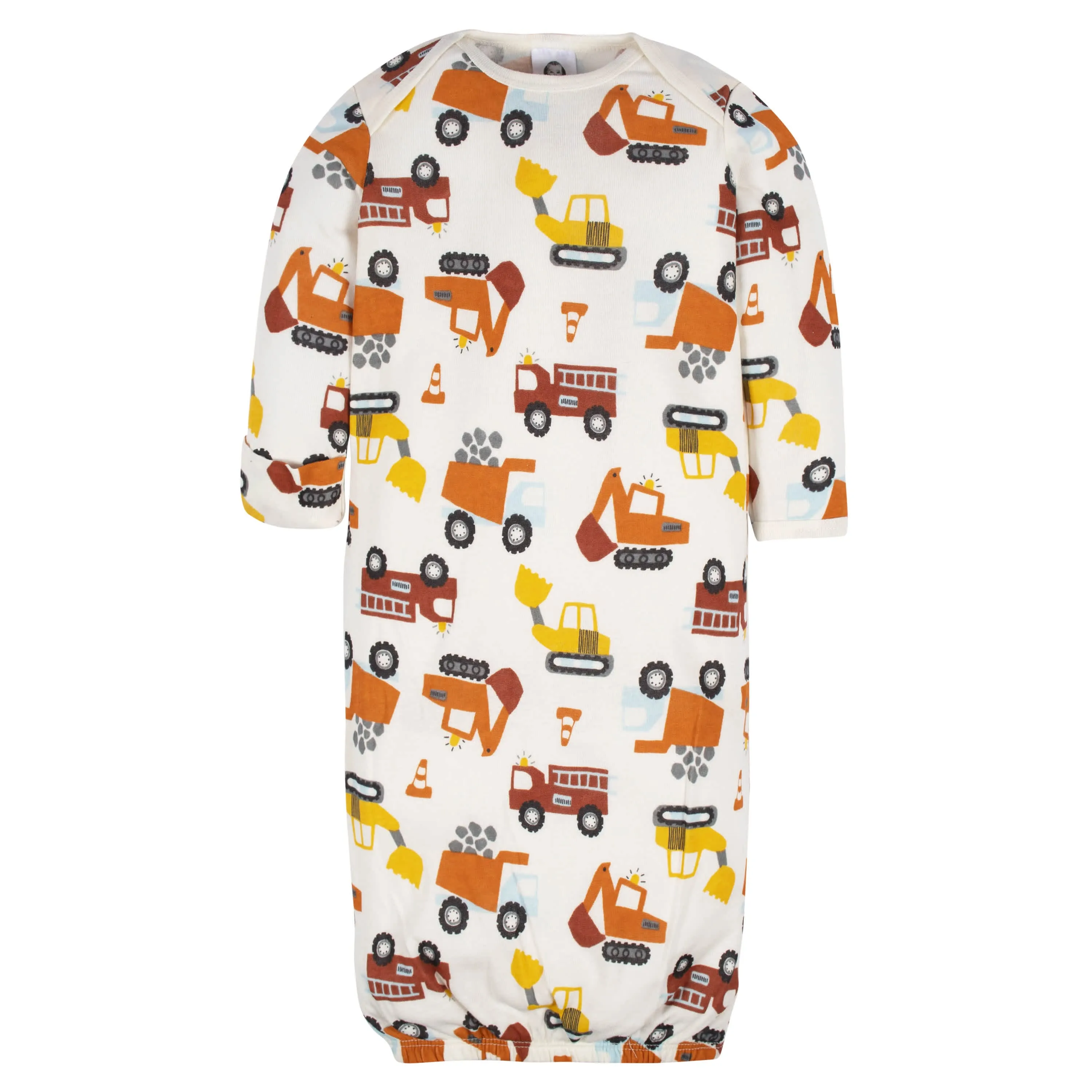 4-Pack Baby Boys Transportation Zone Gowns