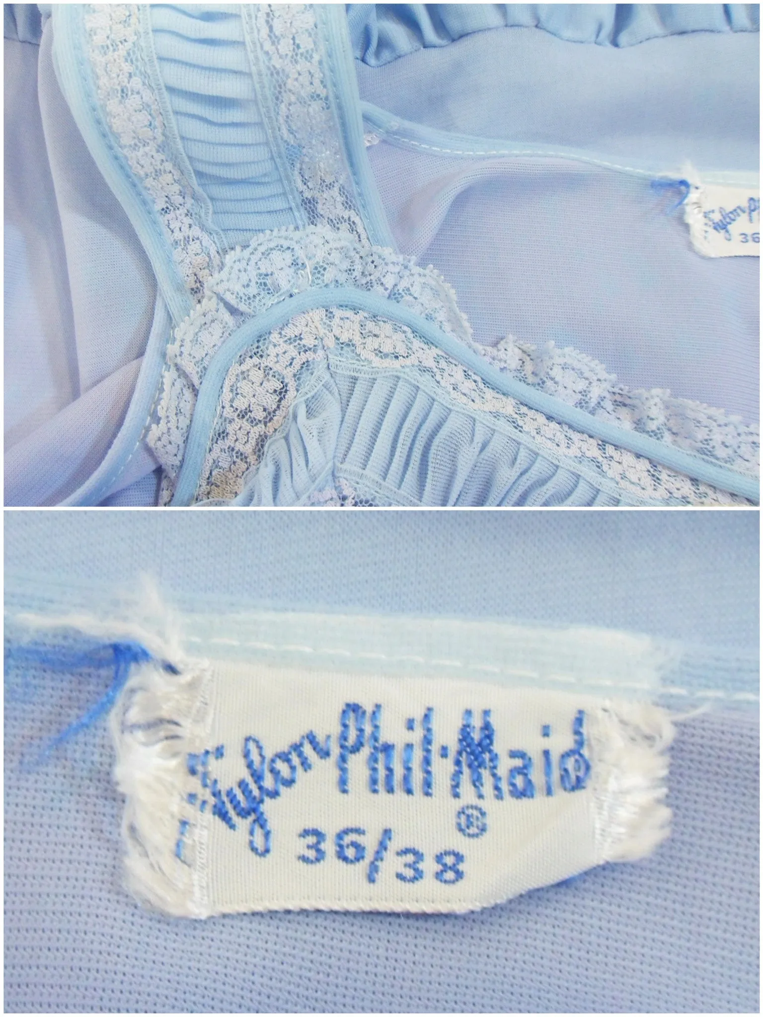 50s Blue Negligee by Phil-Maid