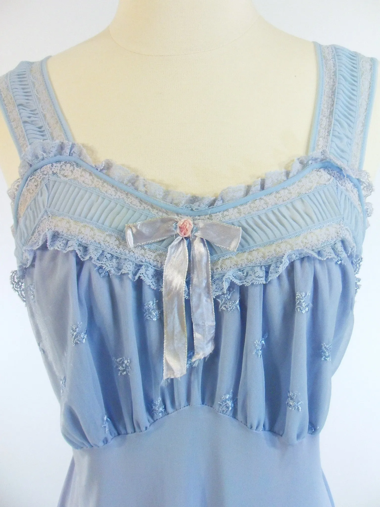 50s Blue Negligee by Phil-Maid