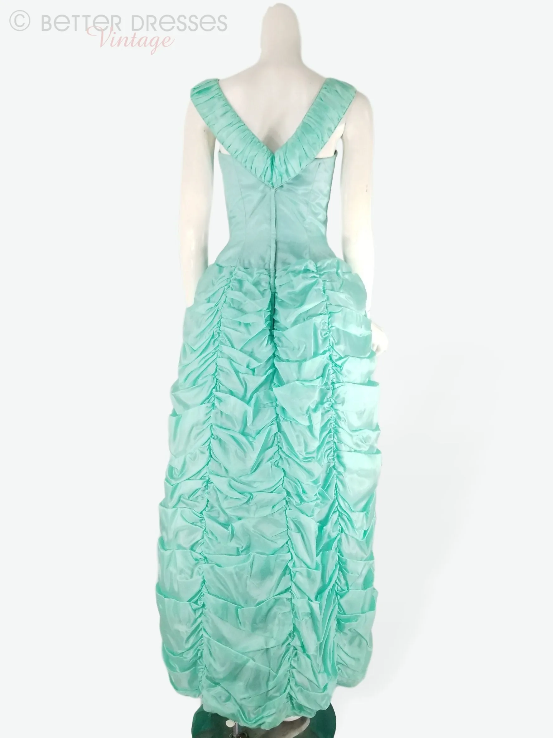 60s Gown in Aqua by Mike Benet Formals - xs, sm