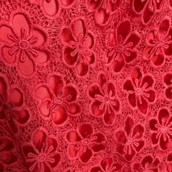 Adrianna Papell Pink Floral Lace Sheath Dress Size 12
