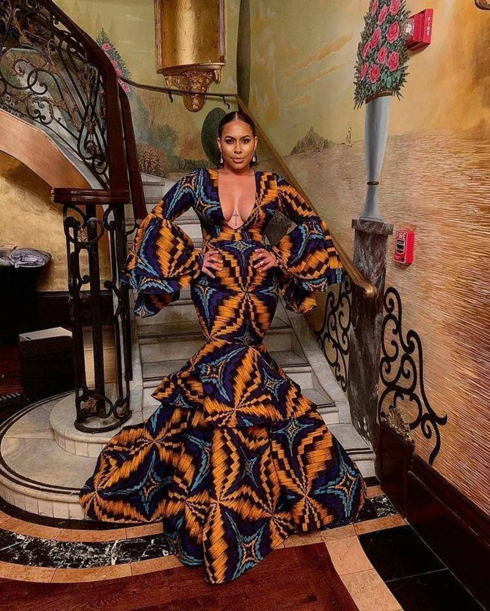 African prom dress African print dress Ankara gown, African floor length dress