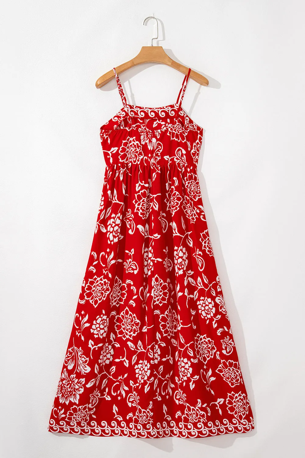 Amelia,  Spaghetti Strap Empire Waist Maxi Dress