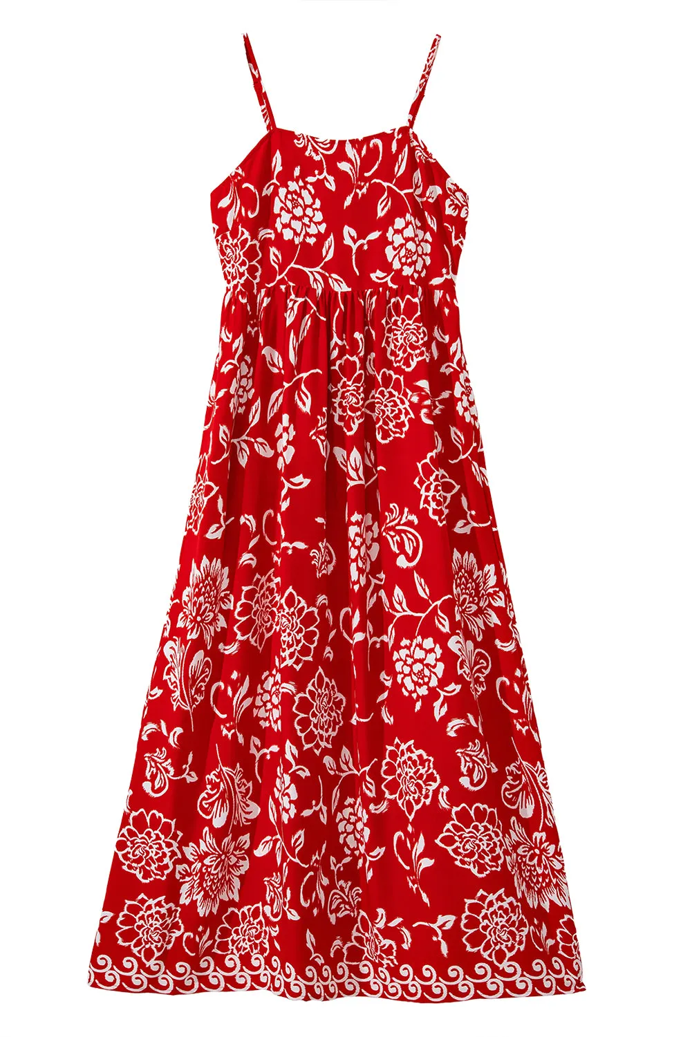 Amelia,  Spaghetti Strap Empire Waist Maxi Dress