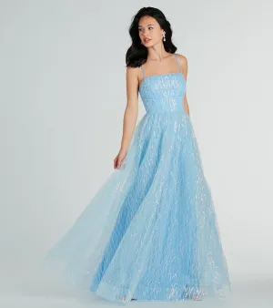 Amiyah Formal Sequin Tulle Corset A-Line Dress
