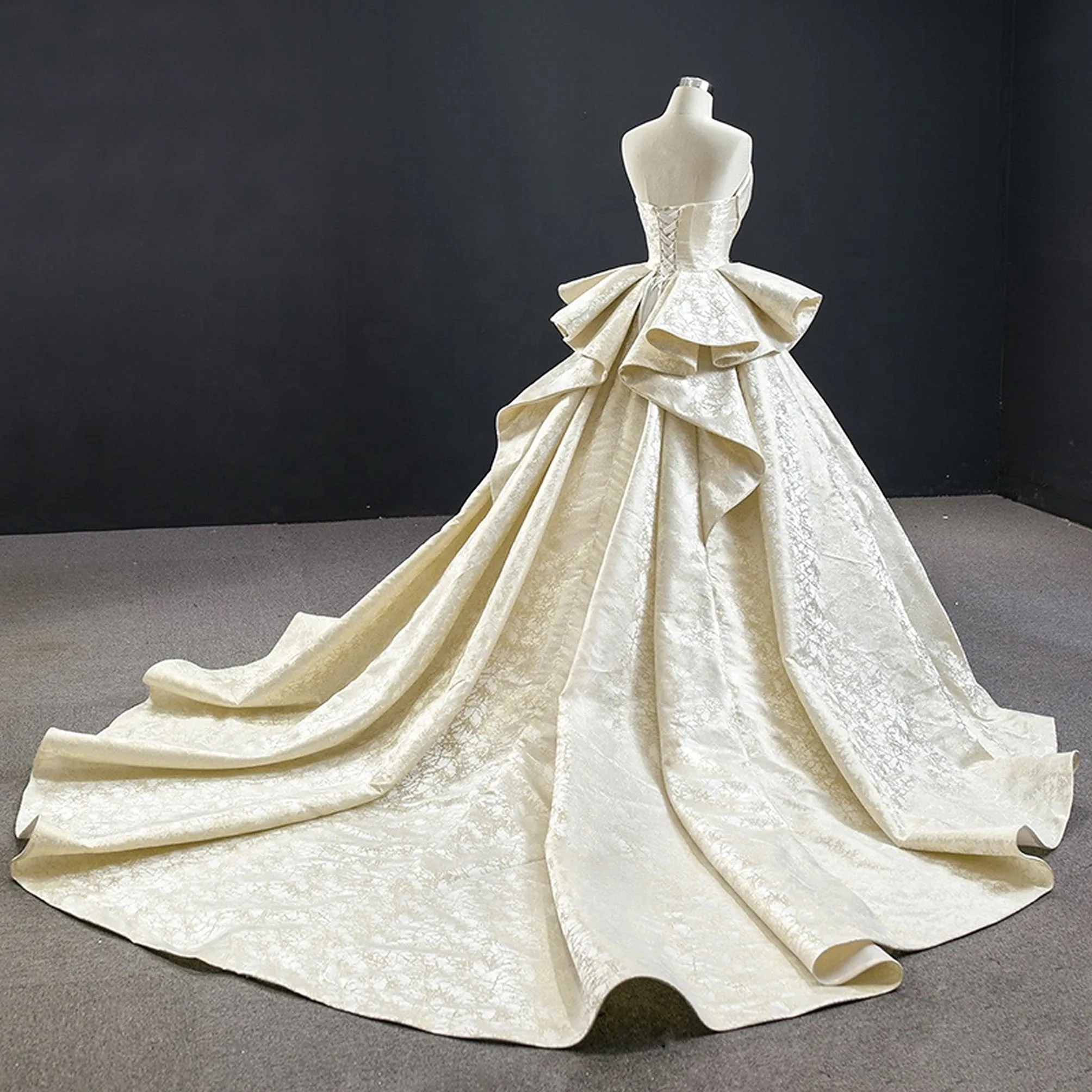 Annie's Off Shoulder Luxury Appliqué Ball Gown Evening Dress