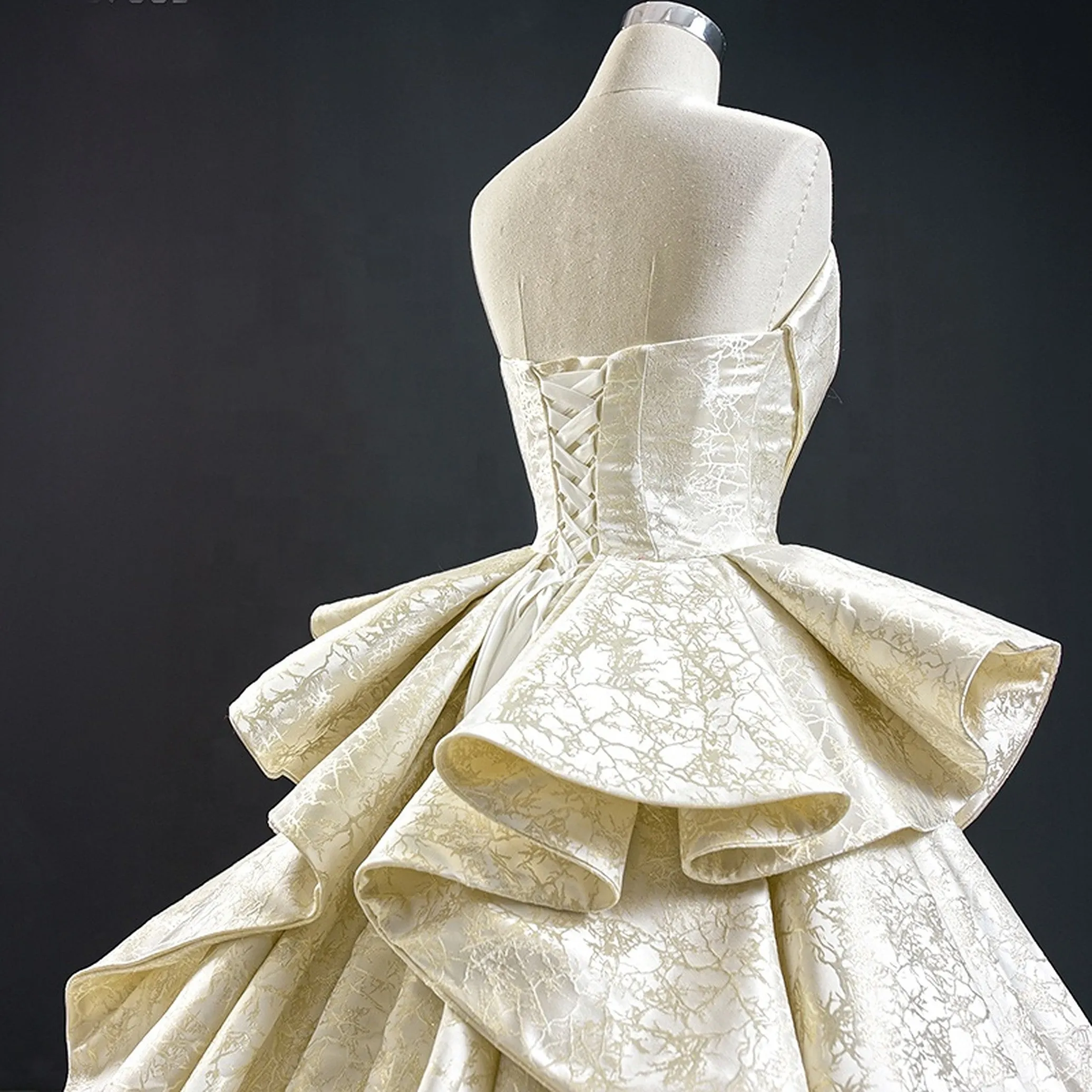 Annie's Off Shoulder Luxury Appliqué Ball Gown Evening Dress