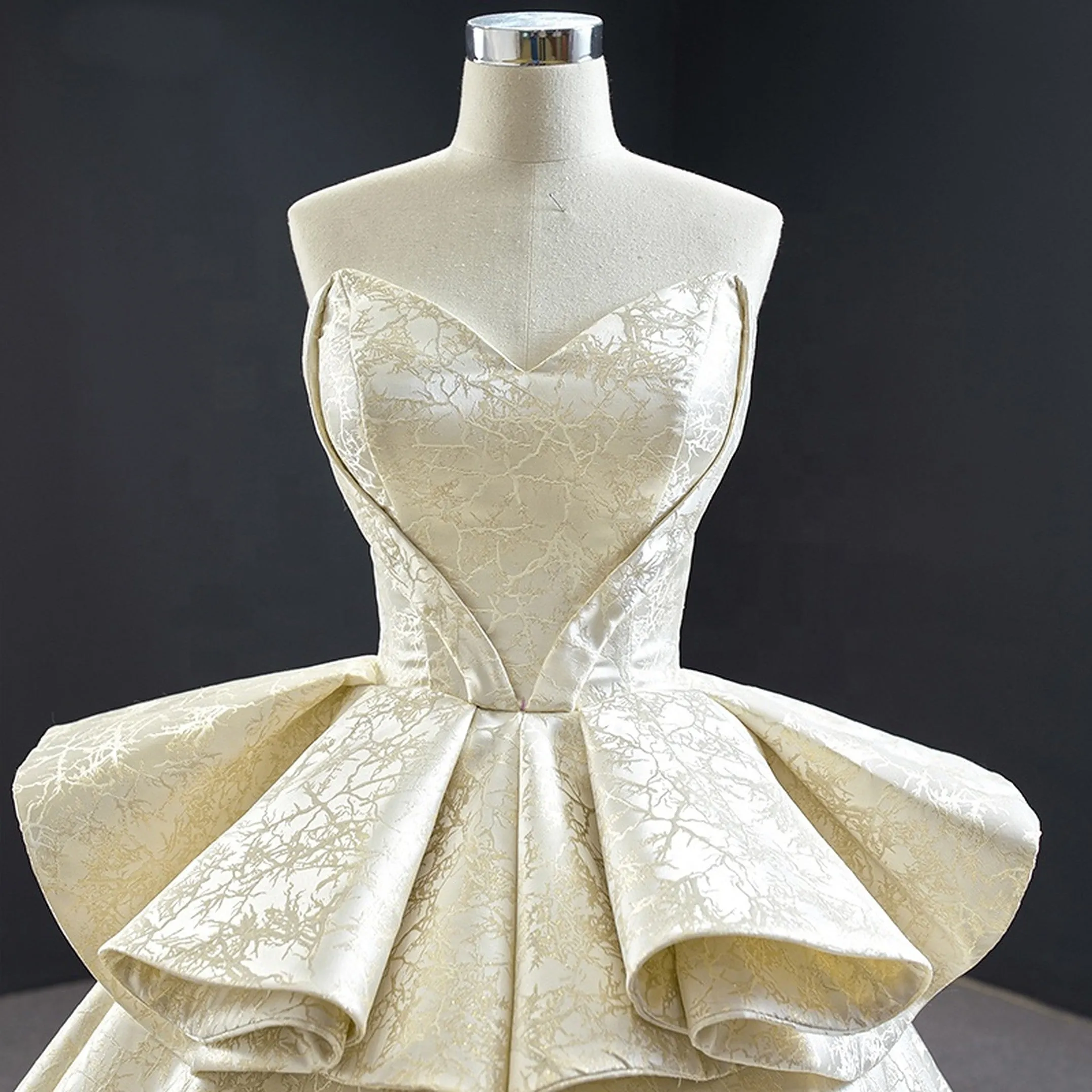 Annie's Off Shoulder Luxury Appliqué Ball Gown Evening Dress
