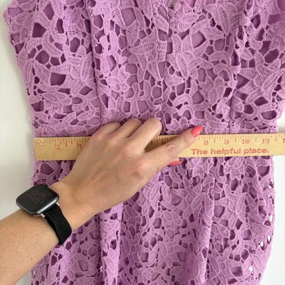 ASTR the Label Crochet Lace Midi Dress Party Cocktail Dress Purple M