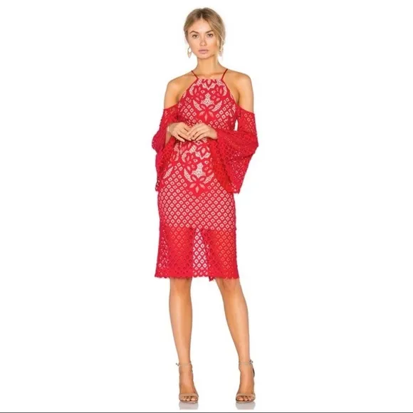 Bardot Mila Lace Midi Dress