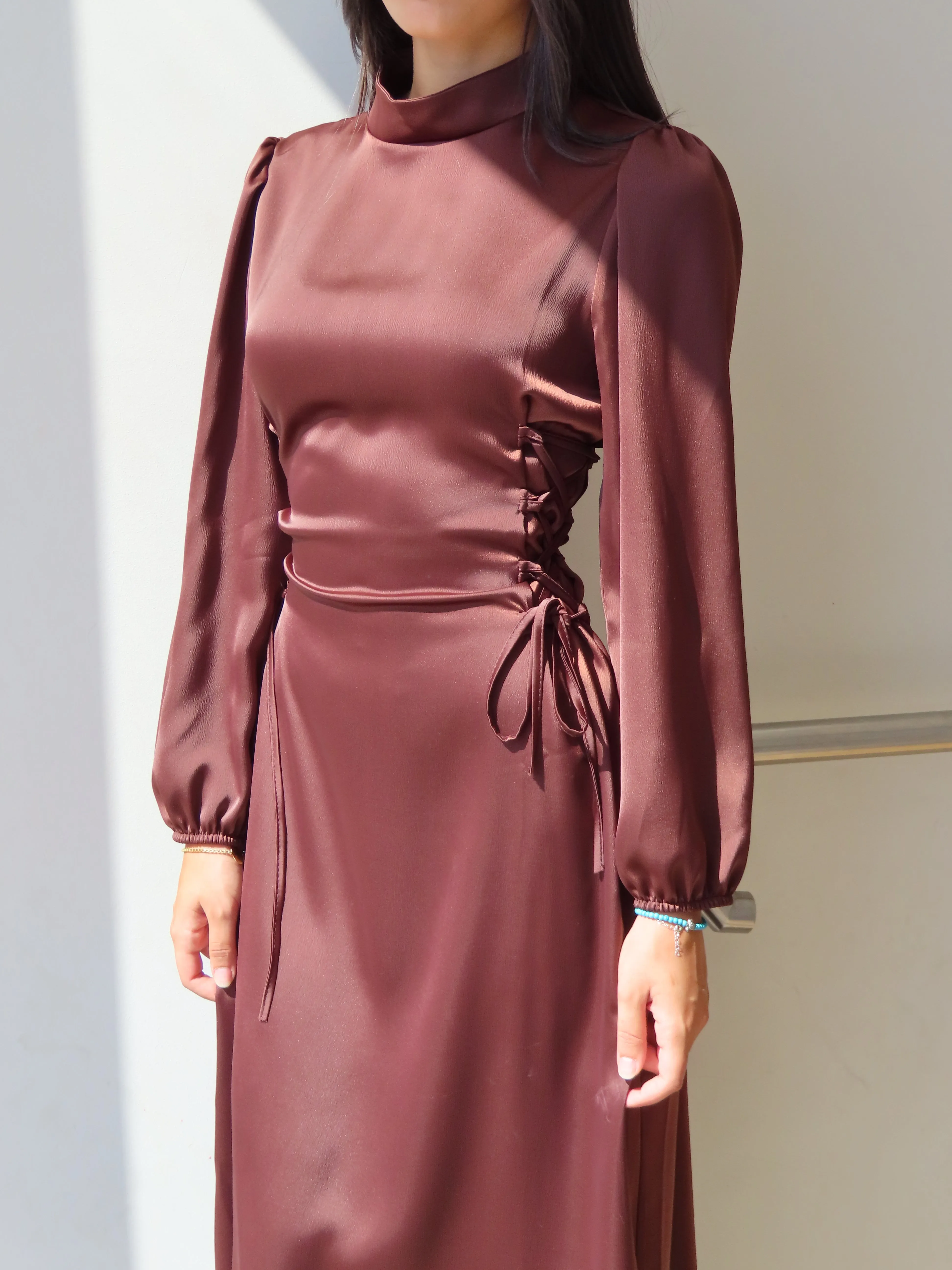 Bella Satin Tie Dress