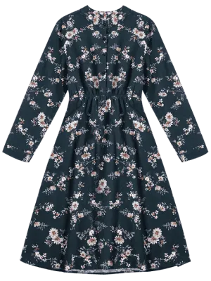 BerryBetty - Chic Tiny Floral Fit And Flare Dress