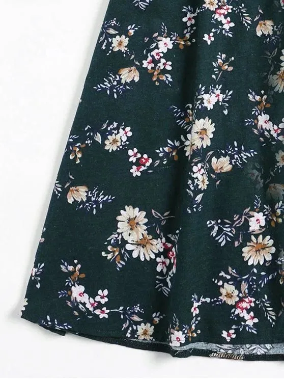 BerryBetty - Chic Tiny Floral Fit And Flare Dress