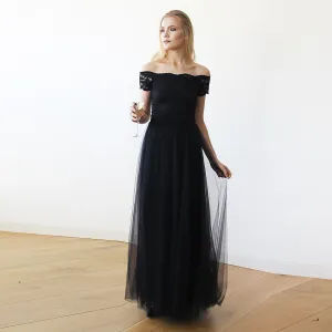 Black Off Shoulder Dress  #1139