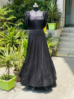 Black Sequin Gown