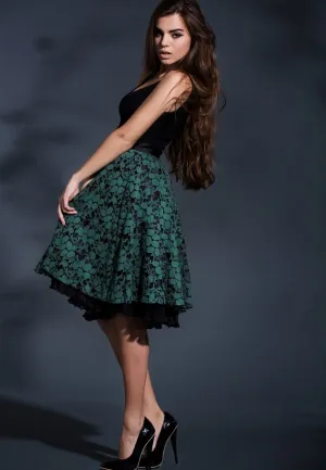 Blanket of leaves full ruffle skirt
