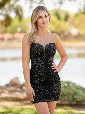 Bodycon Sweetheart Sequin Short Homecoming Dresses