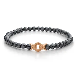 Bond Bracelet - 18K Rose Gold Vermeil   Hematite