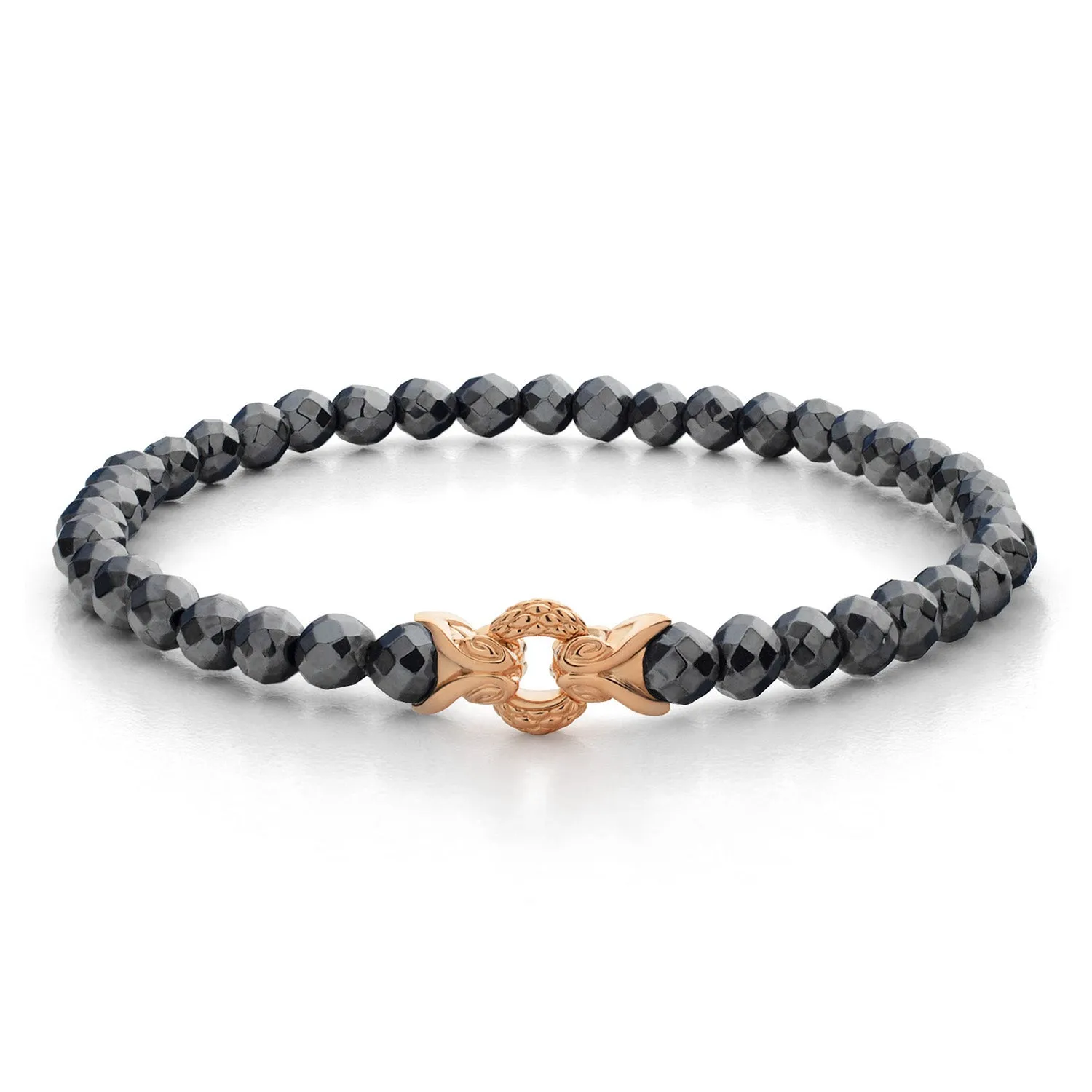 Bond Bracelet - 18K Rose Gold Vermeil   Hematite