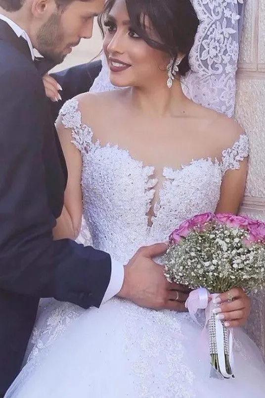 Brazilian Style White Tulle Wedding Gown 2020 vestido de casamento