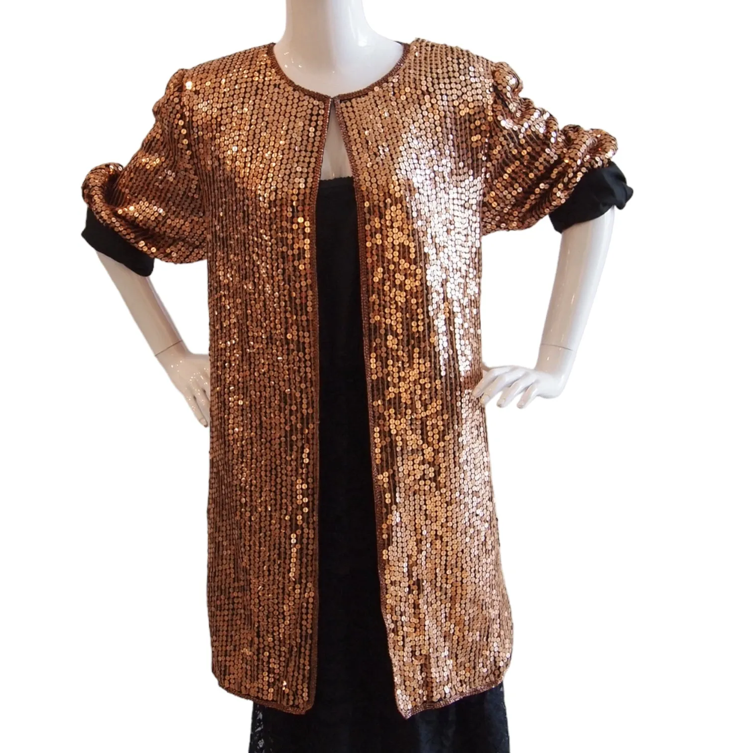 Bronze Fashionista Sequinned  Cocktail Jacket