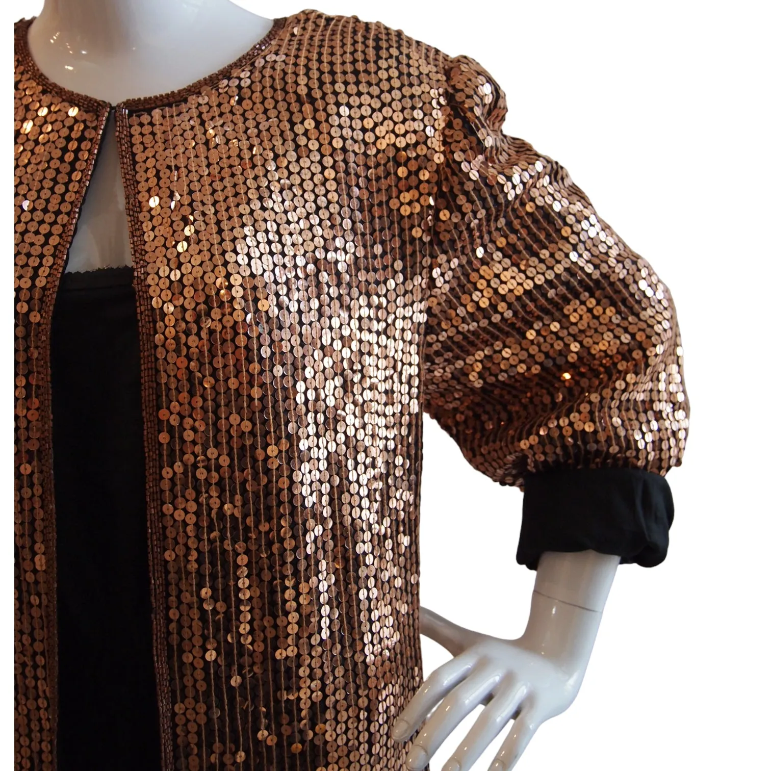 Bronze Fashionista Sequinned  Cocktail Jacket