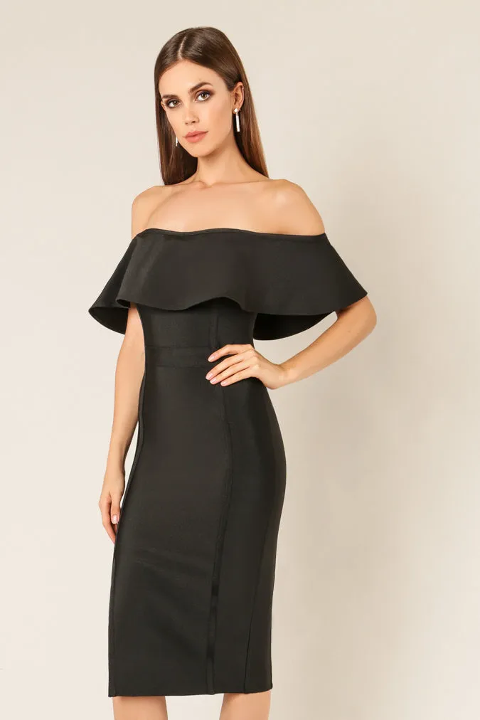 Cameron Off Shoulder Bandage Dress