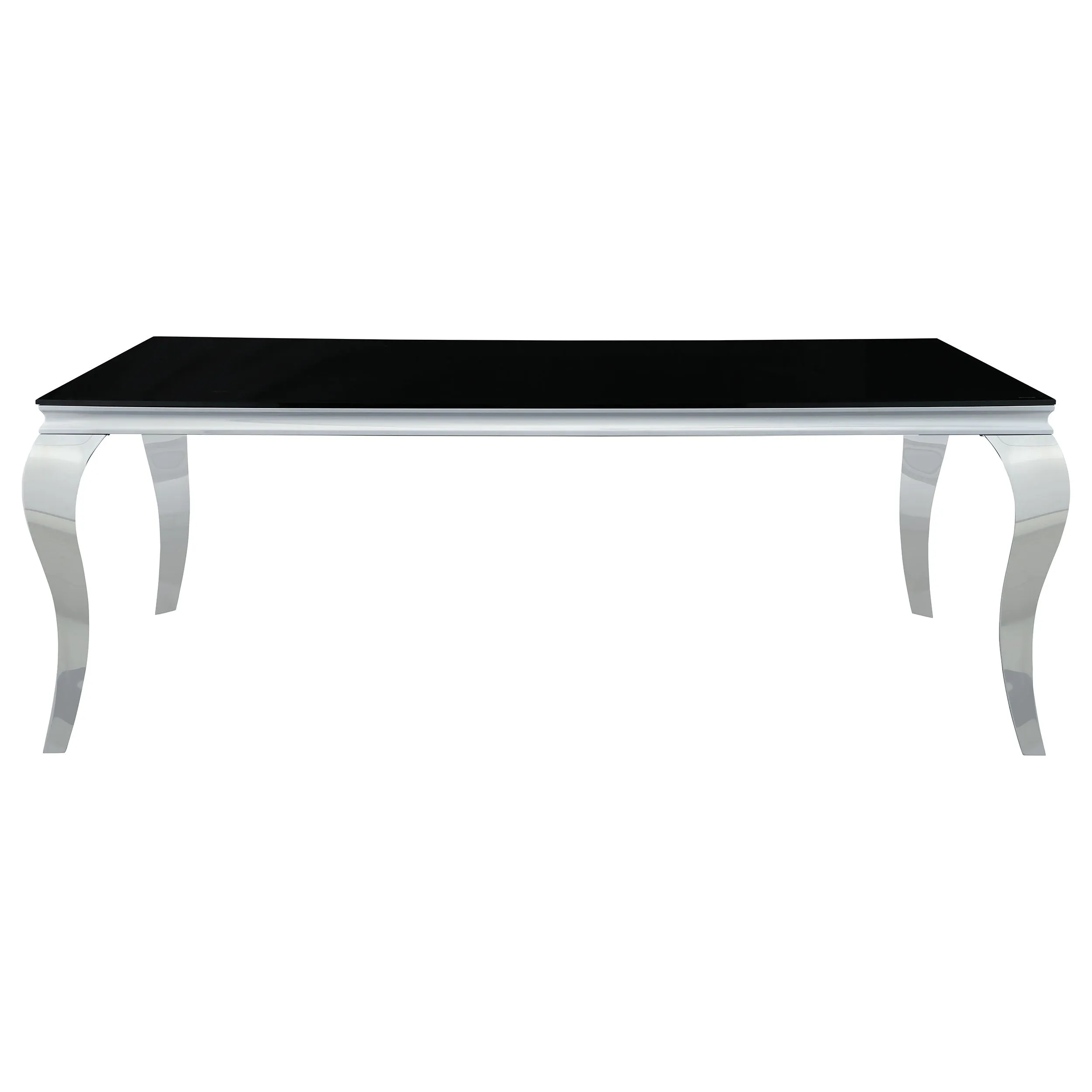 Carone 5-piece 81" Rectangular Black Glass Dining Set Black