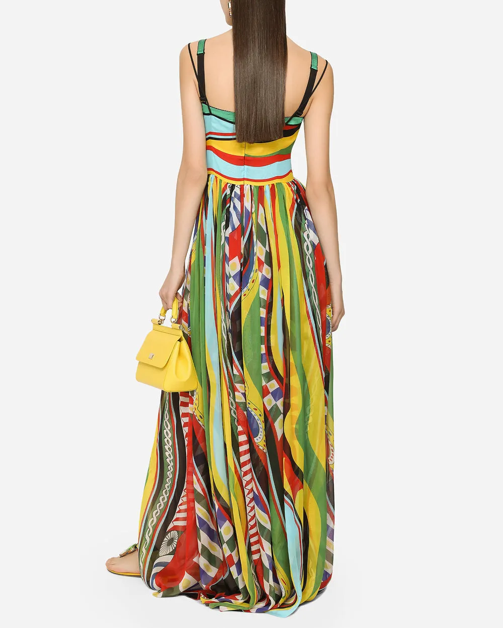 Carretto Card Psychedelic Maxi Dress