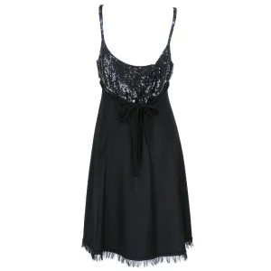CHADO RALPH RUCCI Black Cashmere & Sequin Dress