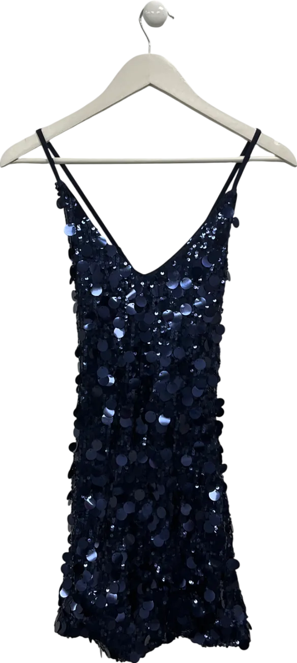 Cider Blue Sequin Mini Dress UK XXS