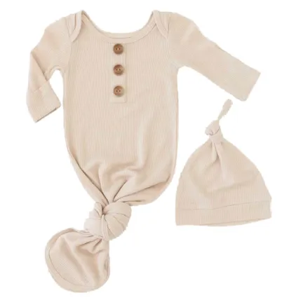 CL Knot Gown | Oatmeal Waffle