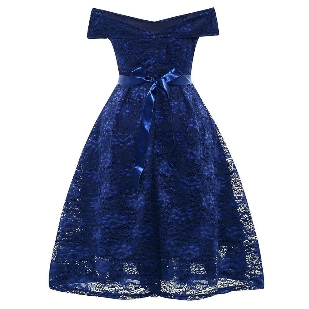 Cold Shoulder Full Lace Dress