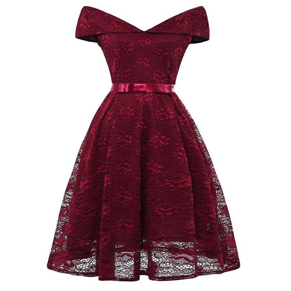 Cold Shoulder Full Lace Dress