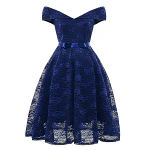 Cold Shoulder Full Lace Dress