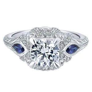 Copy of 14k White Gold Empire Semi-Mount Engagement Ring