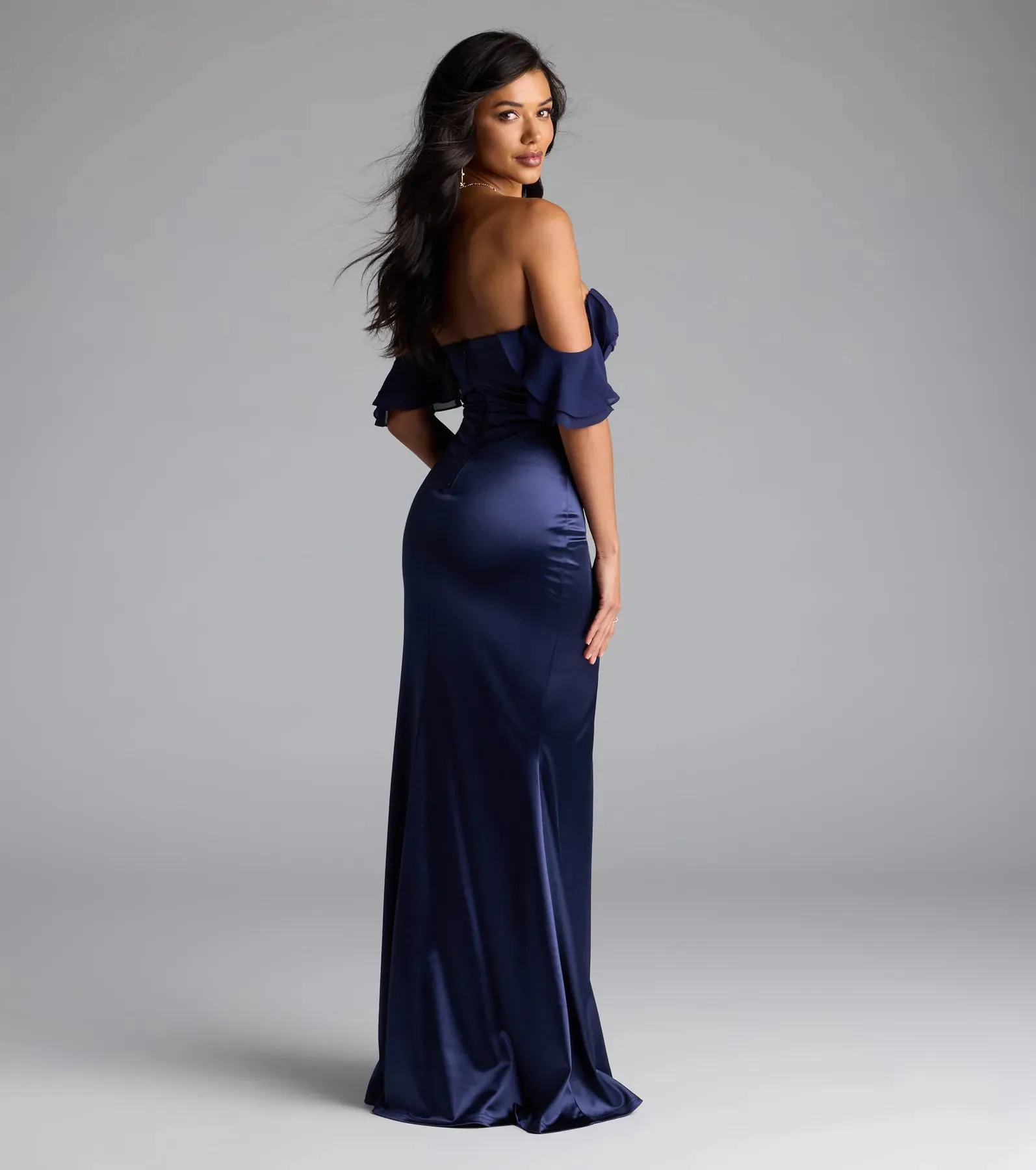 Cordella Sweetheart Mermaid Sit Satin Formal Dress