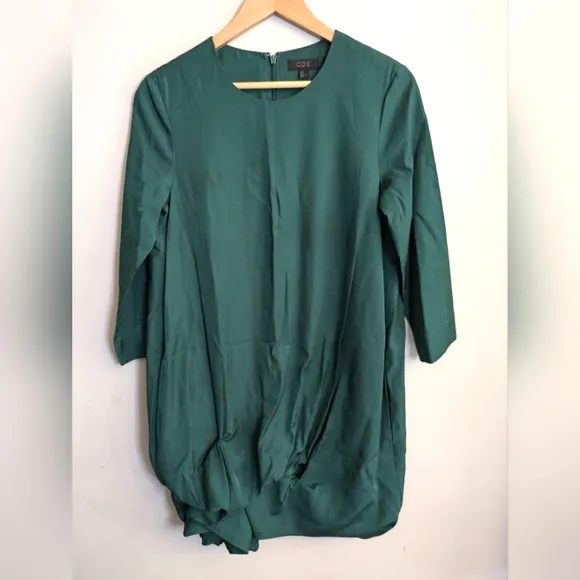 COS Green Balloon Hem Dress Size 8