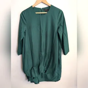 COS Green Balloon Hem Dress Size 8