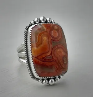 Crazy Lace Agate Ring