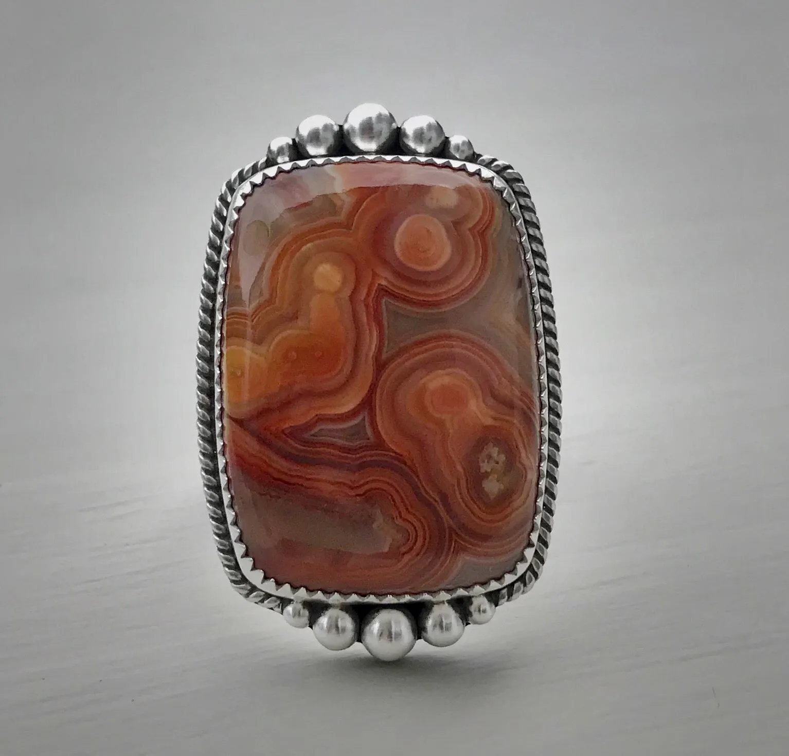 Crazy Lace Agate Ring