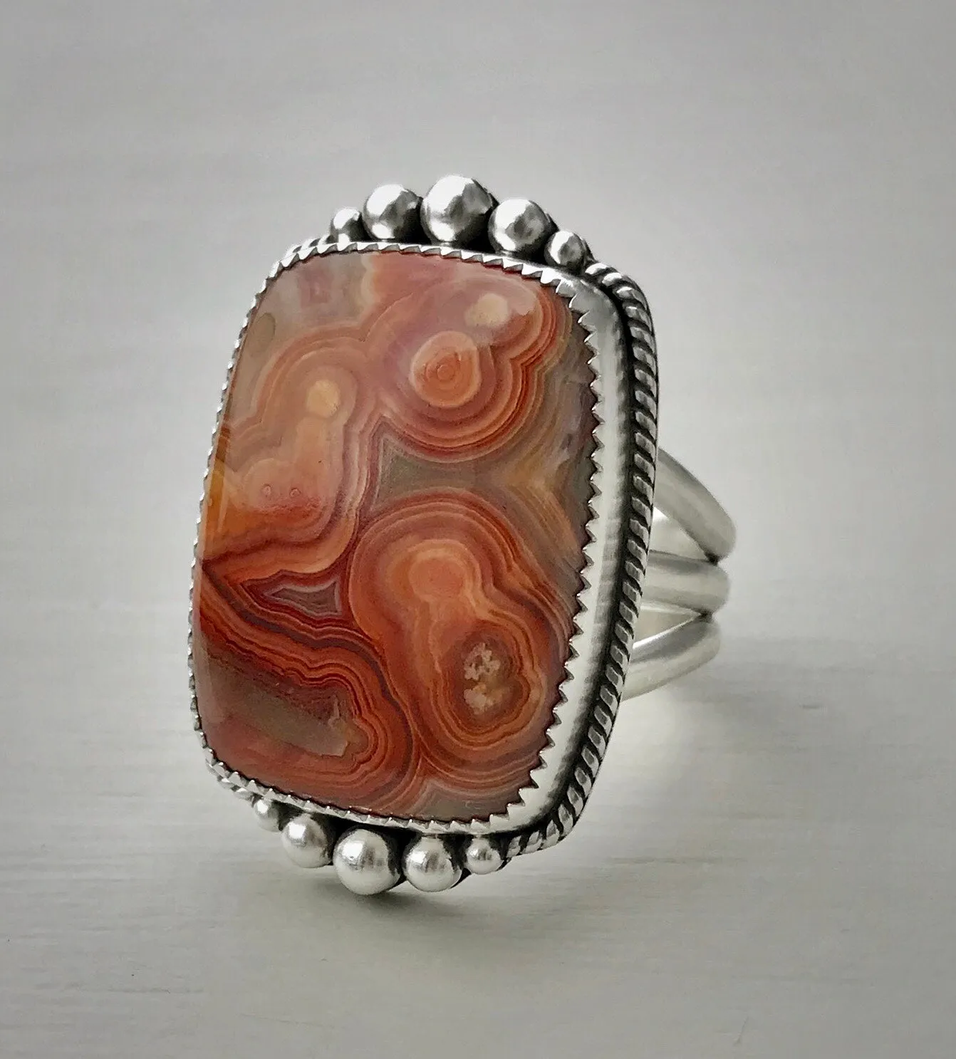 Crazy Lace Agate Ring