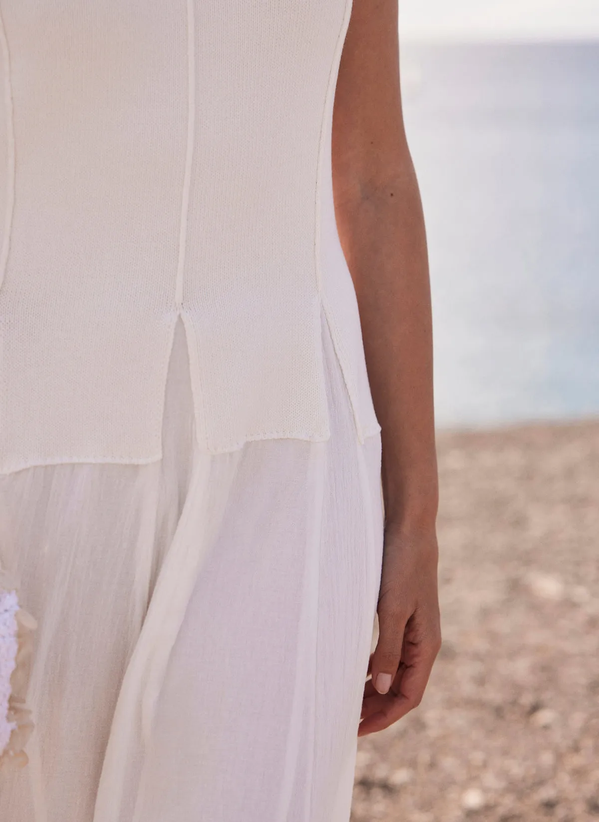 Cream Cotton Maxi Dress