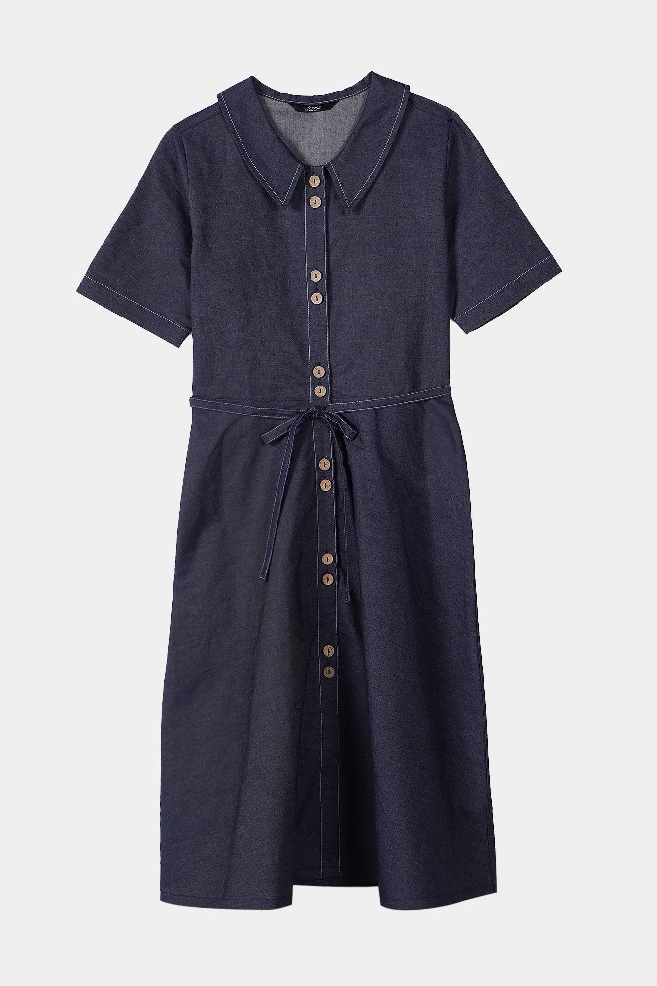 Denim Fit And Flare Dress