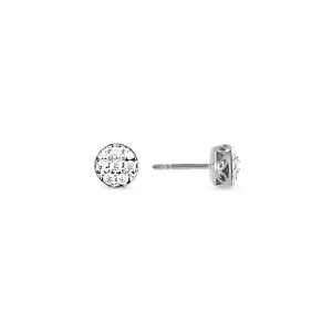 Destiny Pavé Stud Earring - Sterling Silver   CZ Blanc