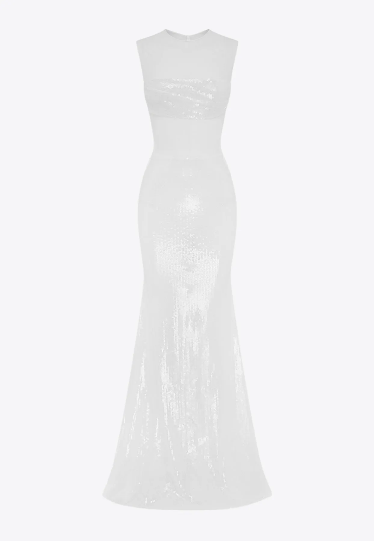 Drape Sequined Maxi Dress