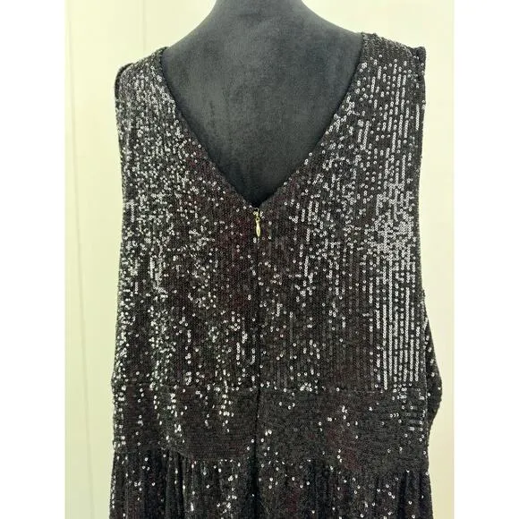 Draper James RSVP Black Sequin Dress, Size 26W