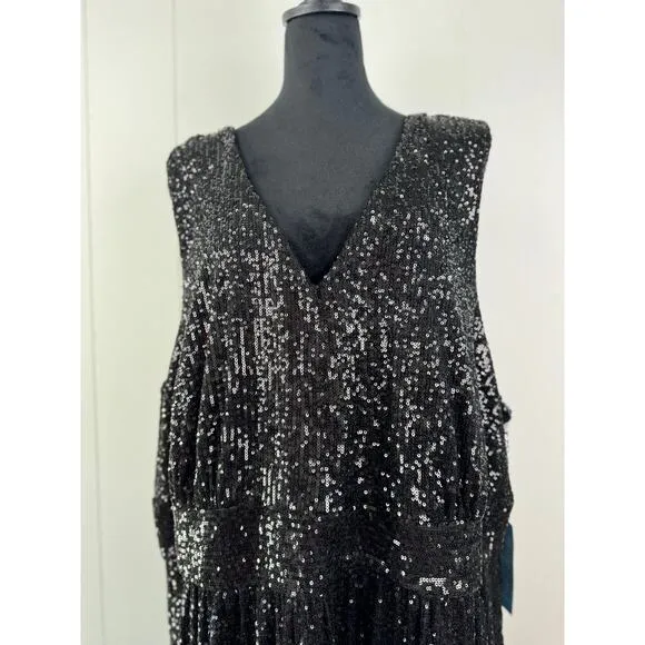 Draper James RSVP Black Sequin Dress, Size 26W
